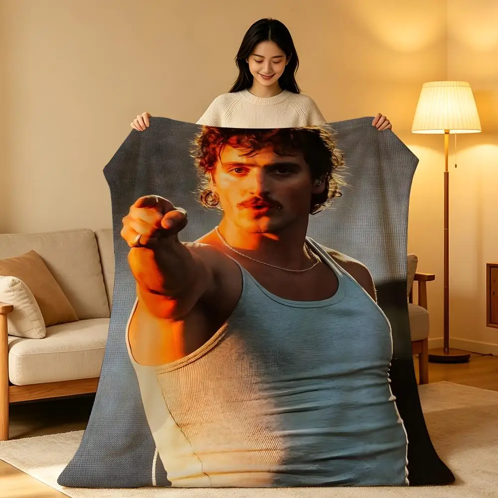 Music B-Benson B-Boone Throw hot High-Density Short Plush Blanket Soft Skin-Friendly for Sofa Nap Air-Conditioned Room