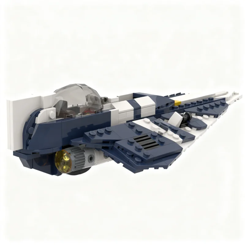 288pcs MOC Star Battle Plo Koon's Delta 7 Starfighter MOD Plo Koon Model Building Blocks Assemble Education Birthday Display