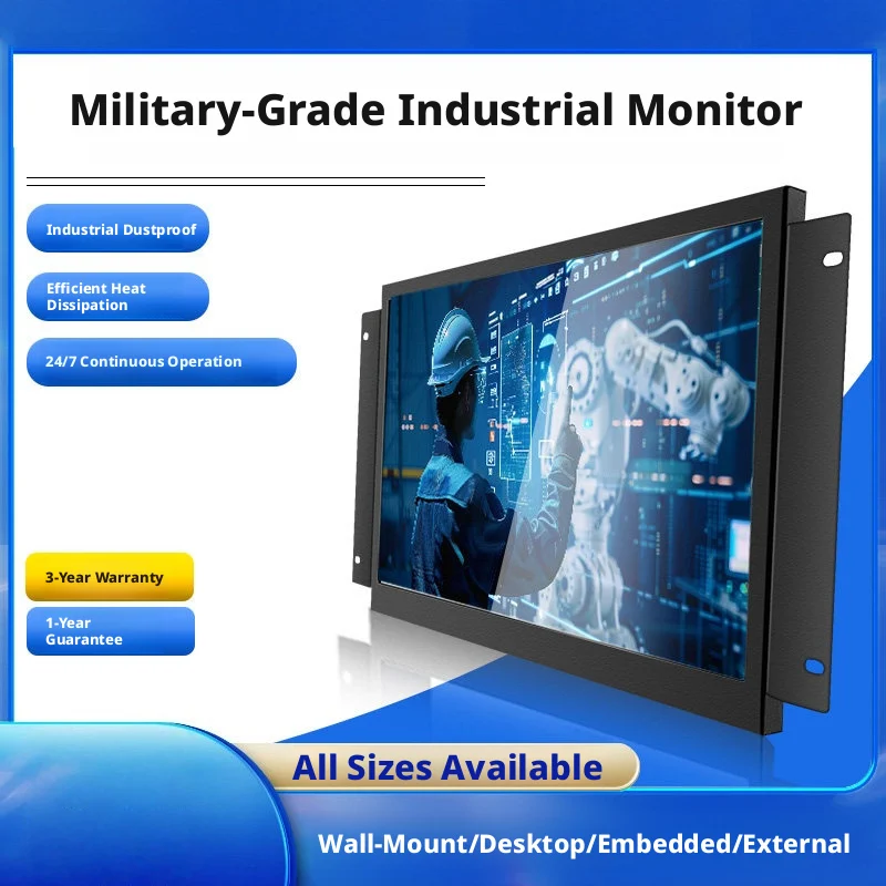 High-Brightness Embedded LCD Display: 16.7M Color, 0.264mm Pixel Pitch, 6ms Response, Wall/Mount/Desk Compatible