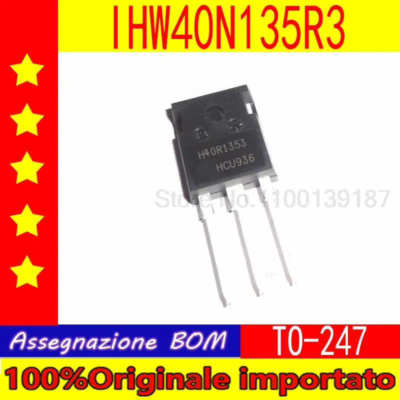 10pcs/lot   IHW40N135R3 H40R1353 TO-247 IGBT power tube microwave oven 40A 1350V