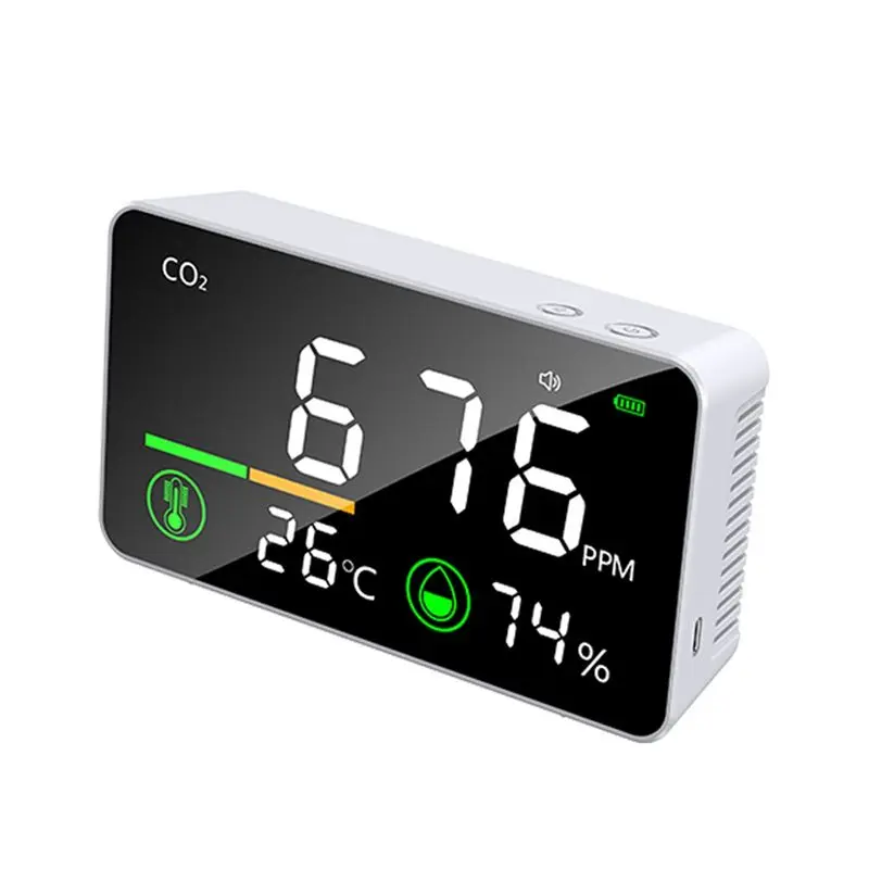 

3-In-1 Portable Carbon Dioxide Air Quality ,With Temperature And Humidity Monitor,For Crop Room,Office