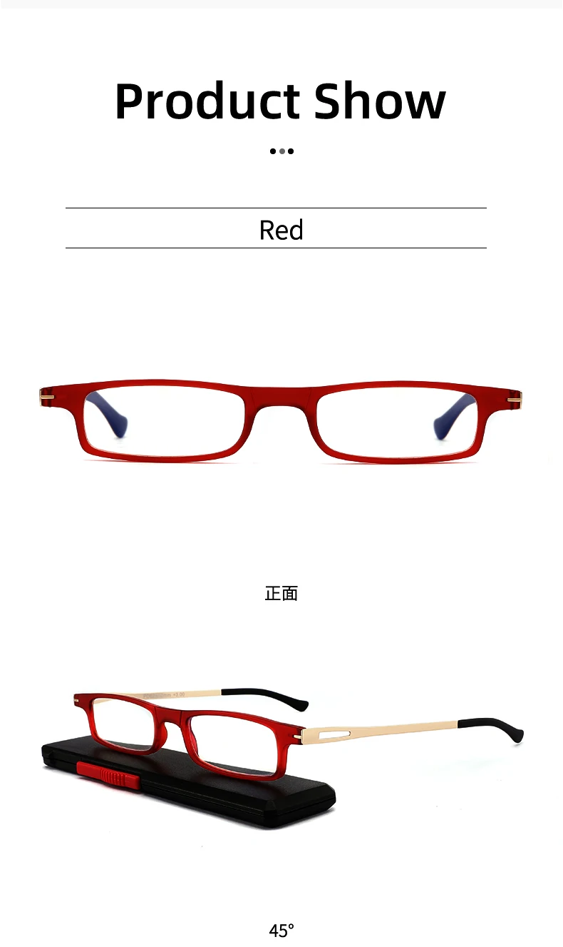 KAEDEK Unisex Neue Mode Klapp Lesebrille Tragbare Anti Augen Überanstrengung Blau Licht Blockieren Leser Gläser Mit Box – Detail 20