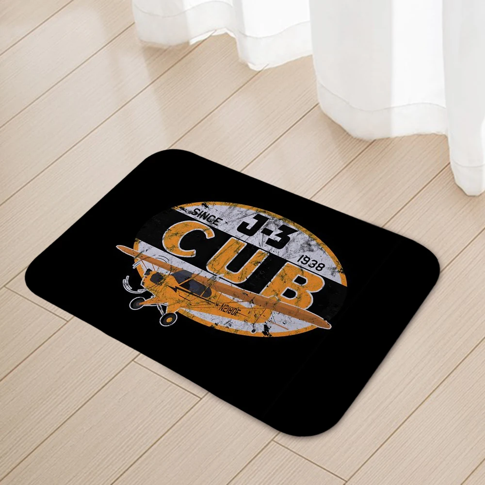 Piper J-3 Cub Since 1938 Classic Airplane floor pad house carpet door pad modern decorative carpet anti -sliding floor pad 10