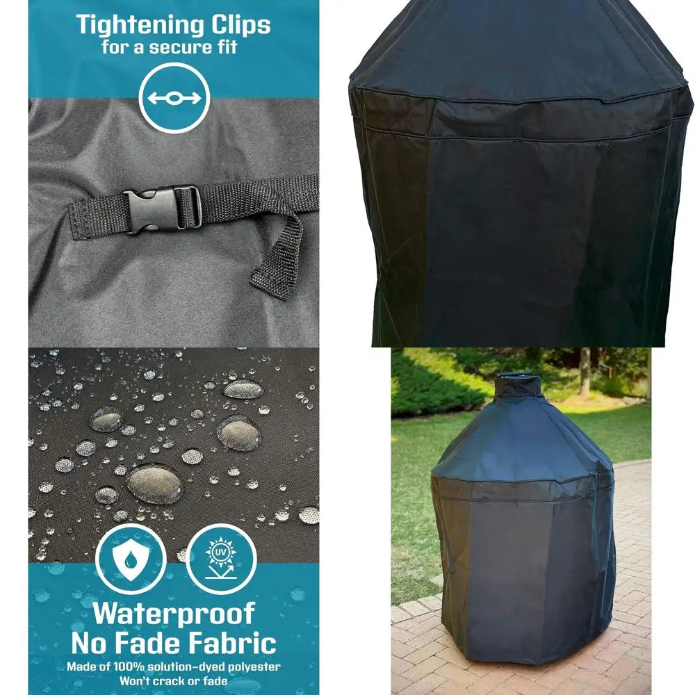 Robuste, wasserabweisende Grillabdeckung für Big Green Egg, Kamado Joe & Char-Griller Akorn – UV-Fade-Schutzstoff