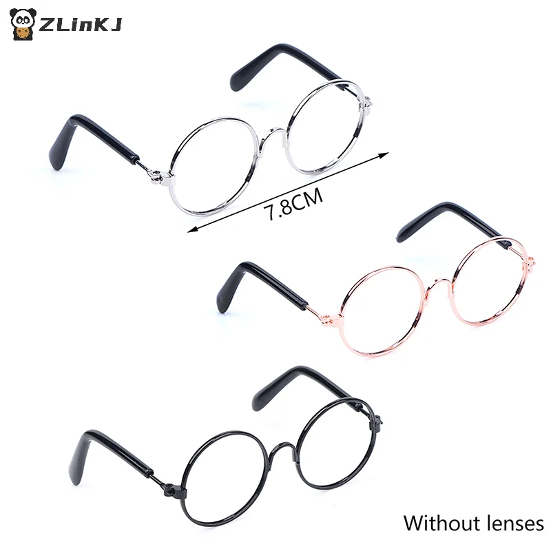 ▶1PCS DIY 20cm Dolls Dressing Accessories Glasses 3 Color Round Frame Lensless Eyewear Toy Miniature Eyeglasses