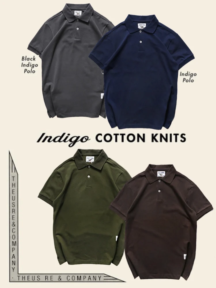 Retro American Style Short Sleeve  Shirt Pure Cotton Washed T-Shirt Small Sharp Collar Casual Summer Fashion Male Top