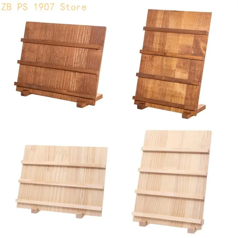 

Элегантный деревянный серьговый дисплей подставка для ювелирных украшений ручной работы подходит для ювелирных и визитных 55ka