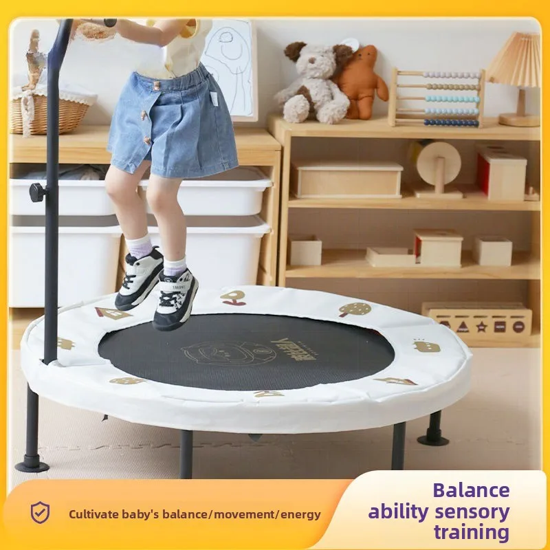 

Trampoline Household Children's Indoor Children's Jumping Bed Trampoline Toys Bouncing Foldable Retractable Jumping Bed Fitness