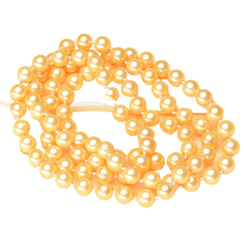 

Elegant 32" 7-8mm South Sea Gold Round Pearl Necklace