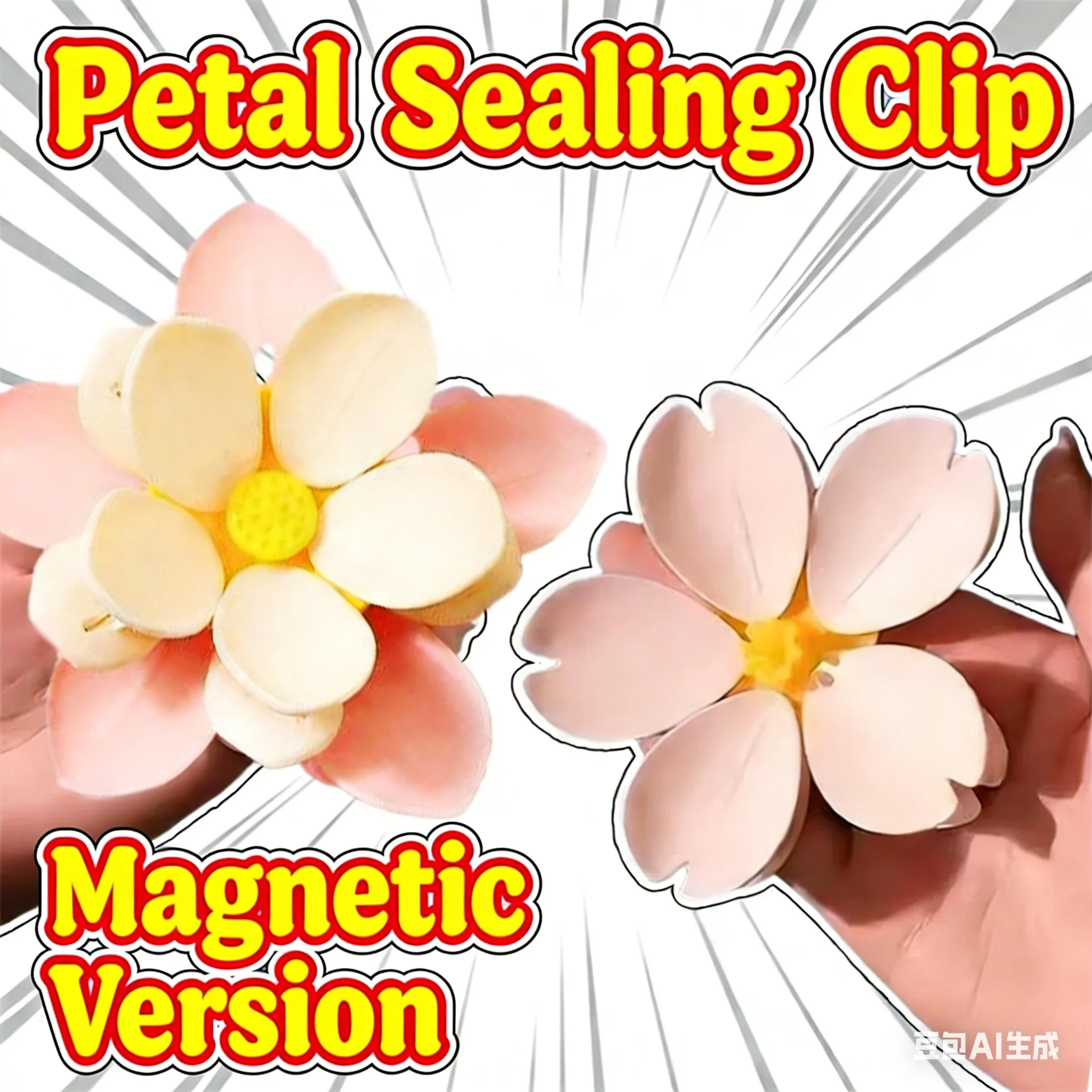 Magnetic Fridge Magnet Sakura Seal Clips Food Bag Clip Food Clips Petal Decoration Snack Sealer Kitchen Food Storage DJ005