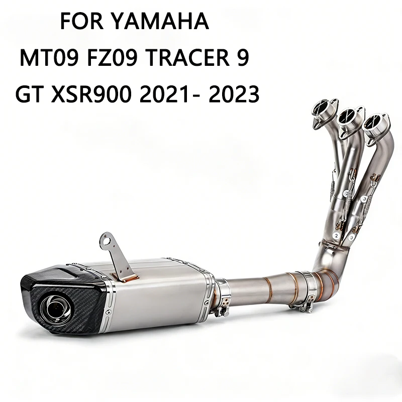 Exhaust System Motorcycle Escape Kit Headers Tube Muffler with DB Killer 0 sold For YAMAHA FZ09 XSR900 V3 MT09 MT09SP  2021-2023