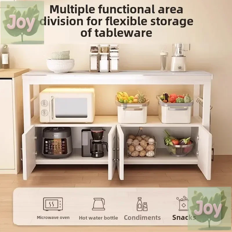

Slate Kitchen Vegetable Cutting Table Console Household Floor Floor Multi-layer Shelves Microwave Oven Lockers Double Table