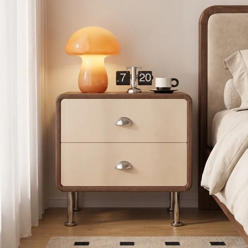 Storage Cabinets Nightstand Luxury Drawers Mobile Bedroom Wood Organizer Bedside Table Modern Mesa De Noche Trendy Furniture