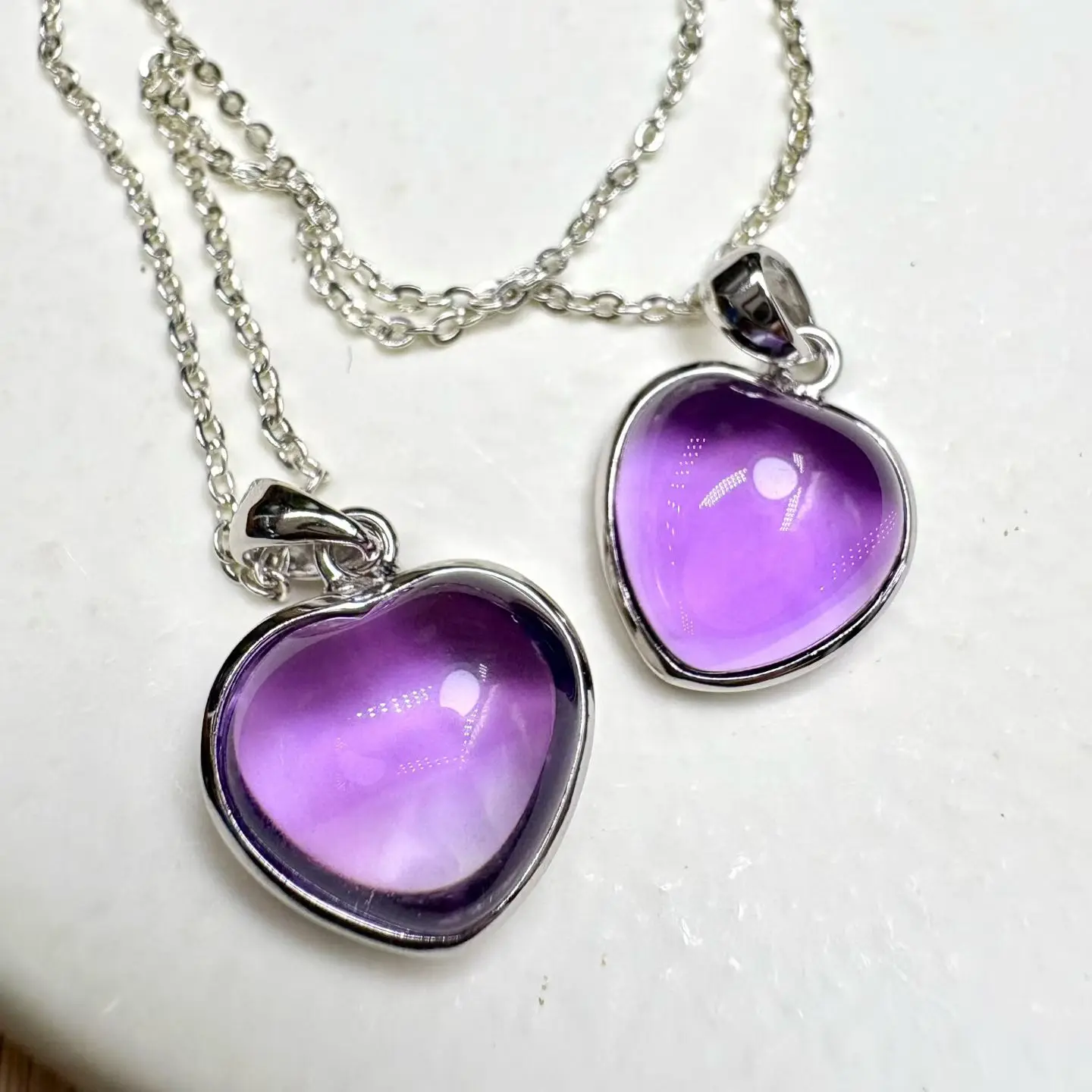 

1 шт. Fengbaowu натуральный аметист сердце кулон стерлингового серебра 925 пробы кристалл Рейки целебный камень кристалл подарок для женщин