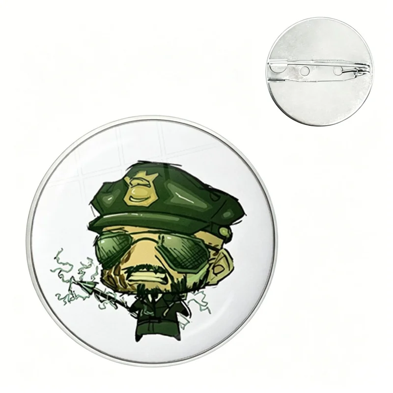 O-Outlast Leland Coyle Pin Glass Dome Brooches Shirt Lapel Bag Cute Badge Nijigen Otaku Culture
