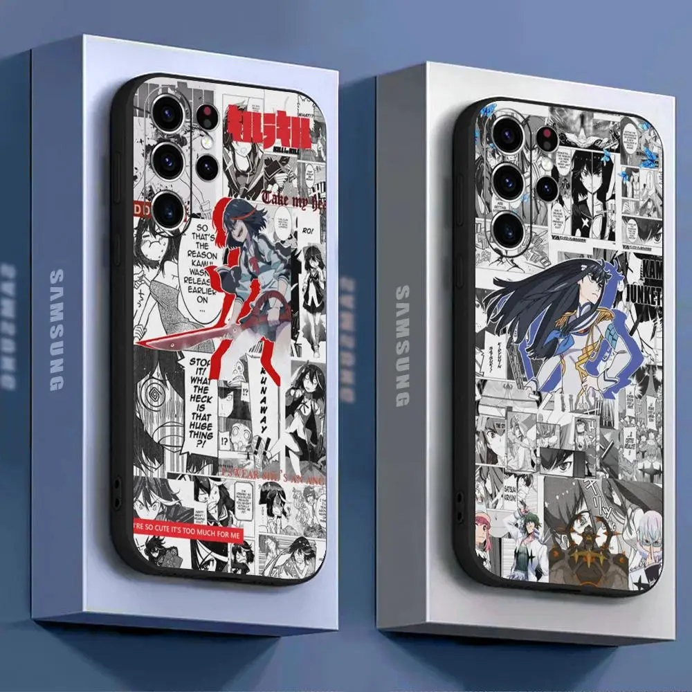 

Anime Kill La Kill Phone Case For Samsung Galaxy S25 S24 S23 S22 S21 S20 Plus Ultra Note20 Soft Black
