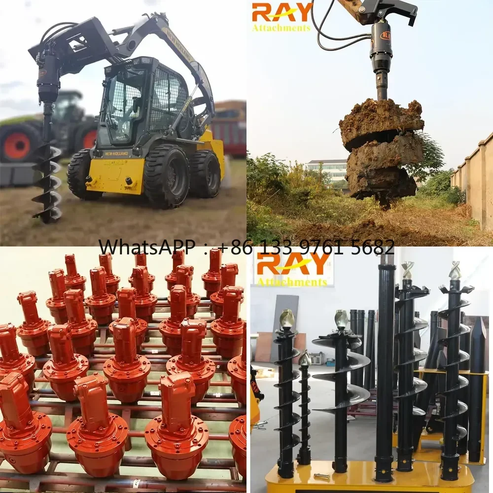 WSQ Gearbox Earth Auger with Extension Shaft Portable Hole Drilling Machine Tool