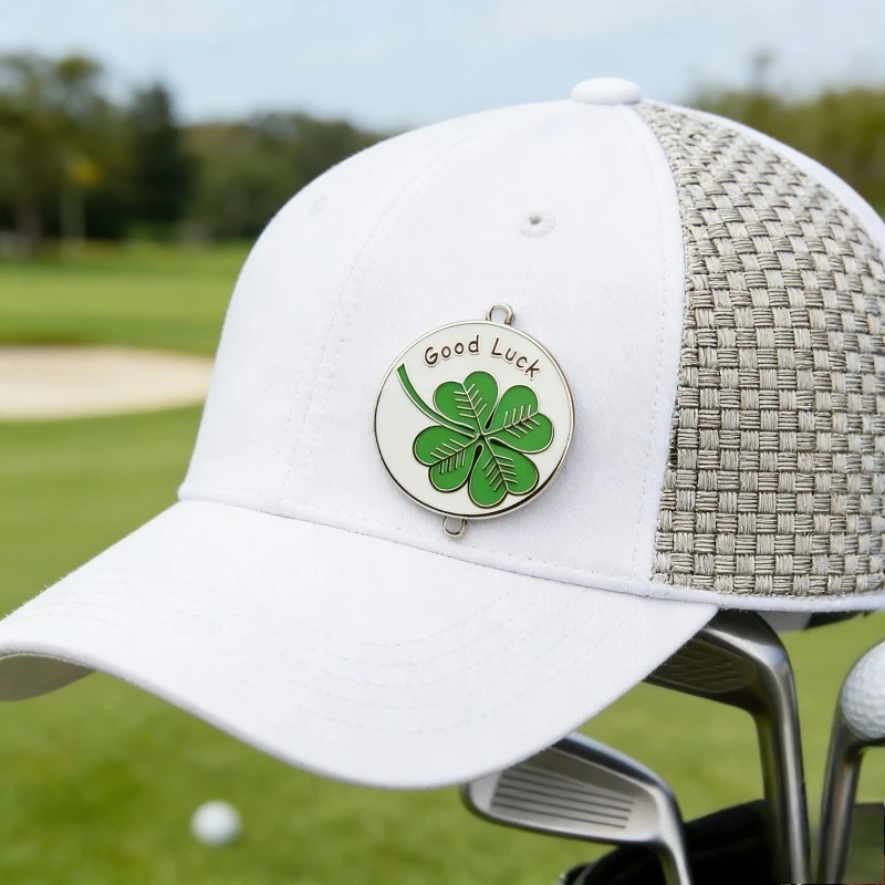 

Зажим для гольф-кепки с круглым маркером для мяча, металлический значок, инструмент для разметки зеленой зоны, аксессуар для тренировок и практики на гольф-поле