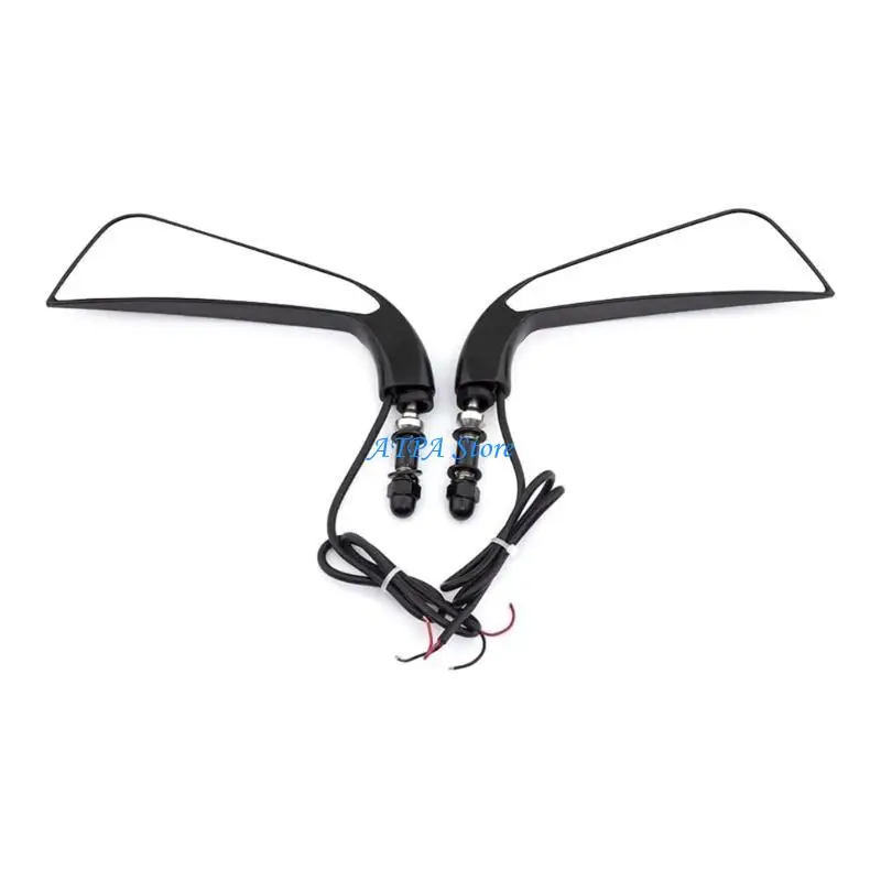 

U13C Motorcycle LED Turn Rearview Mirrors Quick Fixing Metal used for 883 1200