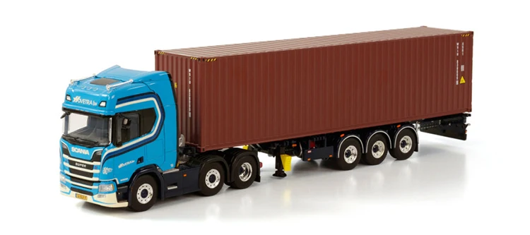 Alloy Model WSI 1:50 Scale SCA-NIA R CR20H 6X2 Tractor Transport Delivery Container Truck Vehicle Diecast Toy Model 01-3801