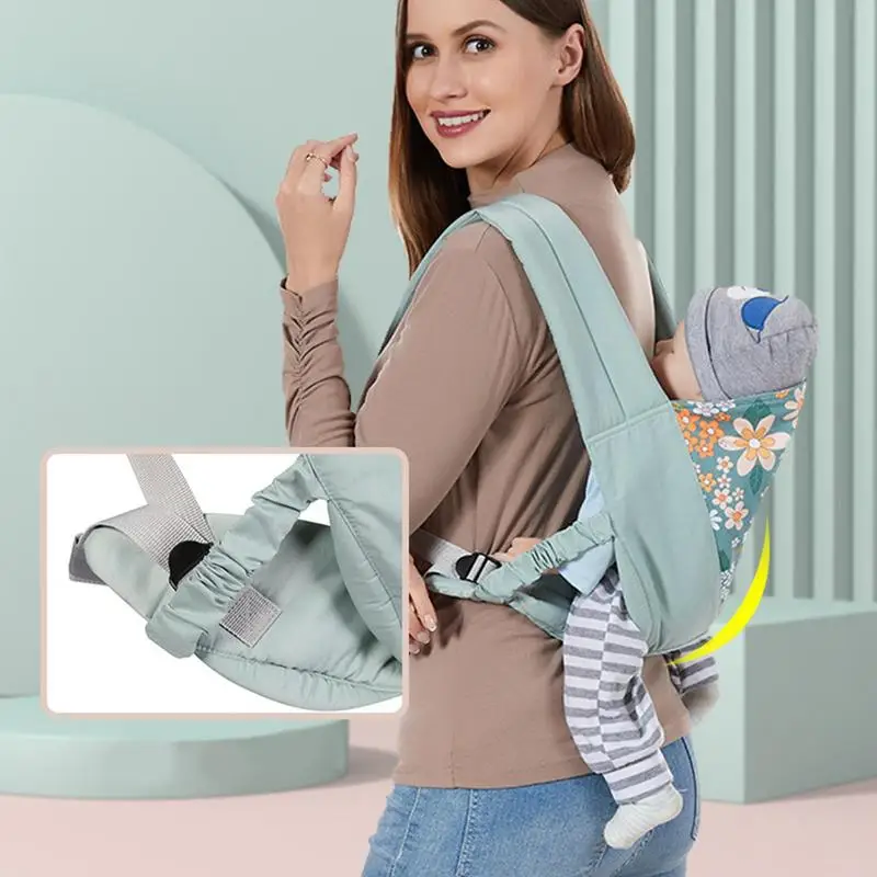 Baby Carrier Sling Adjustable Baby Wrap Carrier For Travel Stretchy Shoulder Strap Baby Backpacks Hoodie Kangaroo With Buckles