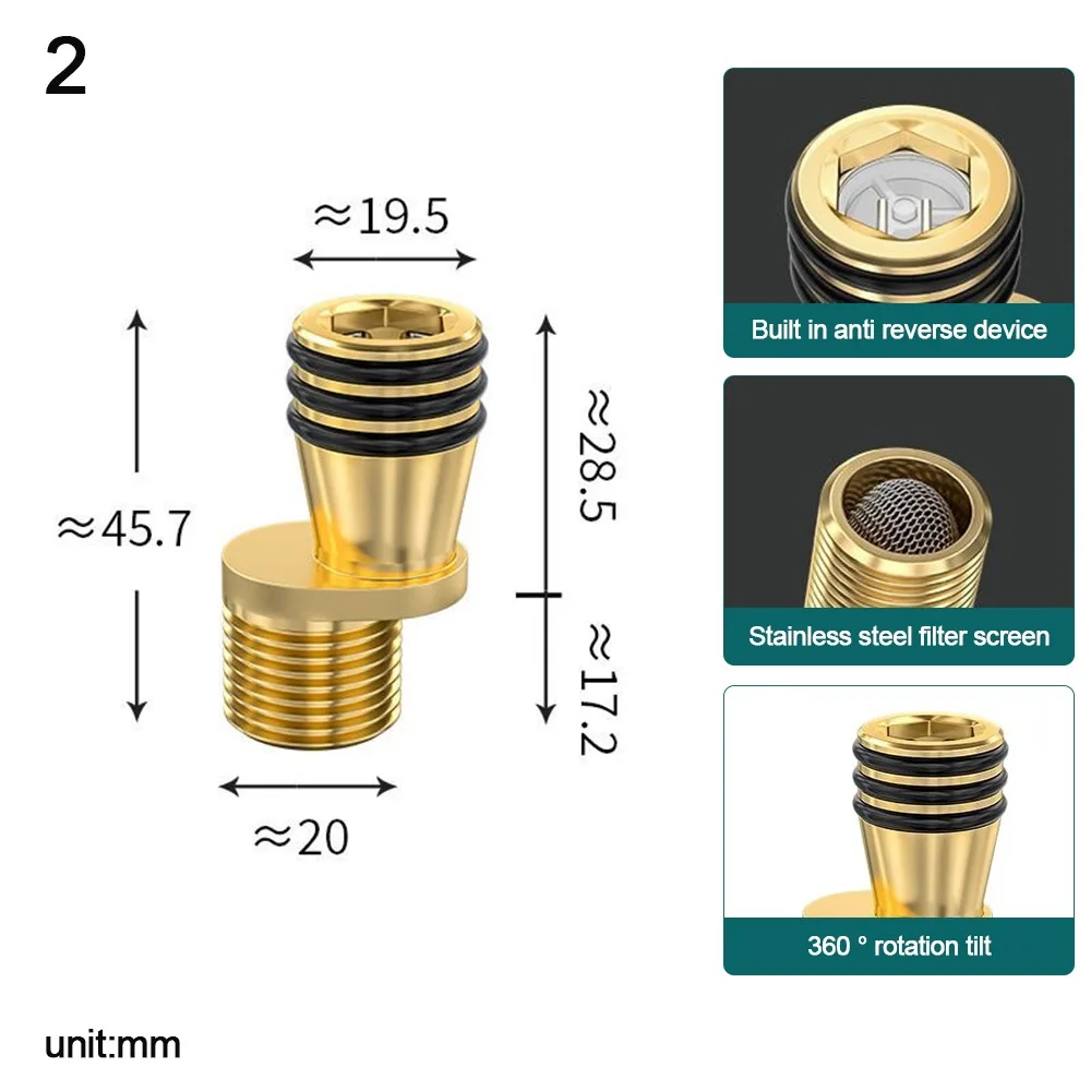 Copper Angled Curved Foot Lengthened Angle Adjustment Eccentric Screw Corner Wall Mounted Thickened Connecting Accessories