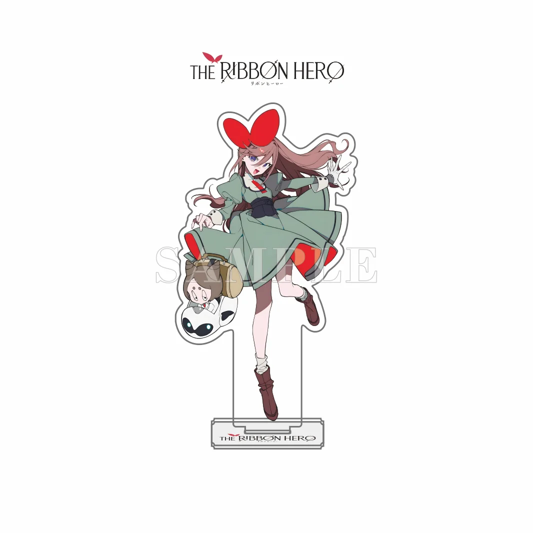 THE RIBBON HERO Anime Acrylic Stand, Cute Chibi Figure Standee, Ribbon Hero Ver Fantasy Anime Boy Girl Desk Decor Keychain