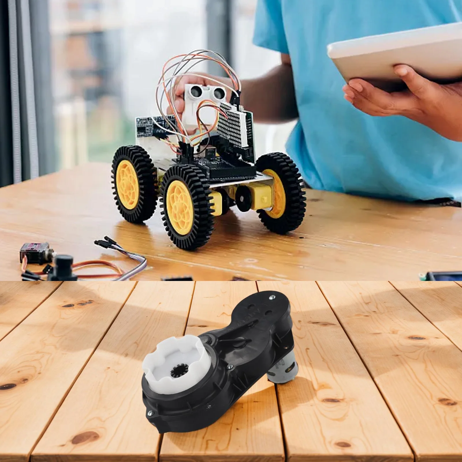 Motor Listrik Gearbox Mobil Mainan Listrik 12 Volt 18,5cm Sangat Kompatibel Dengan Berbagai Mobil Penumpang Anak-Anak