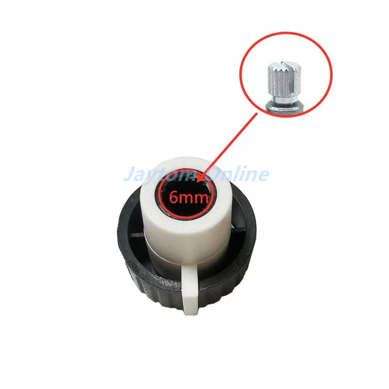 5pcs Piano Potentiometer Switch Cap Plastic Long Handle Plum Shaft Knob Diameter 19.5mm x 18mm Gear Shaped Inner Hole 6mm
