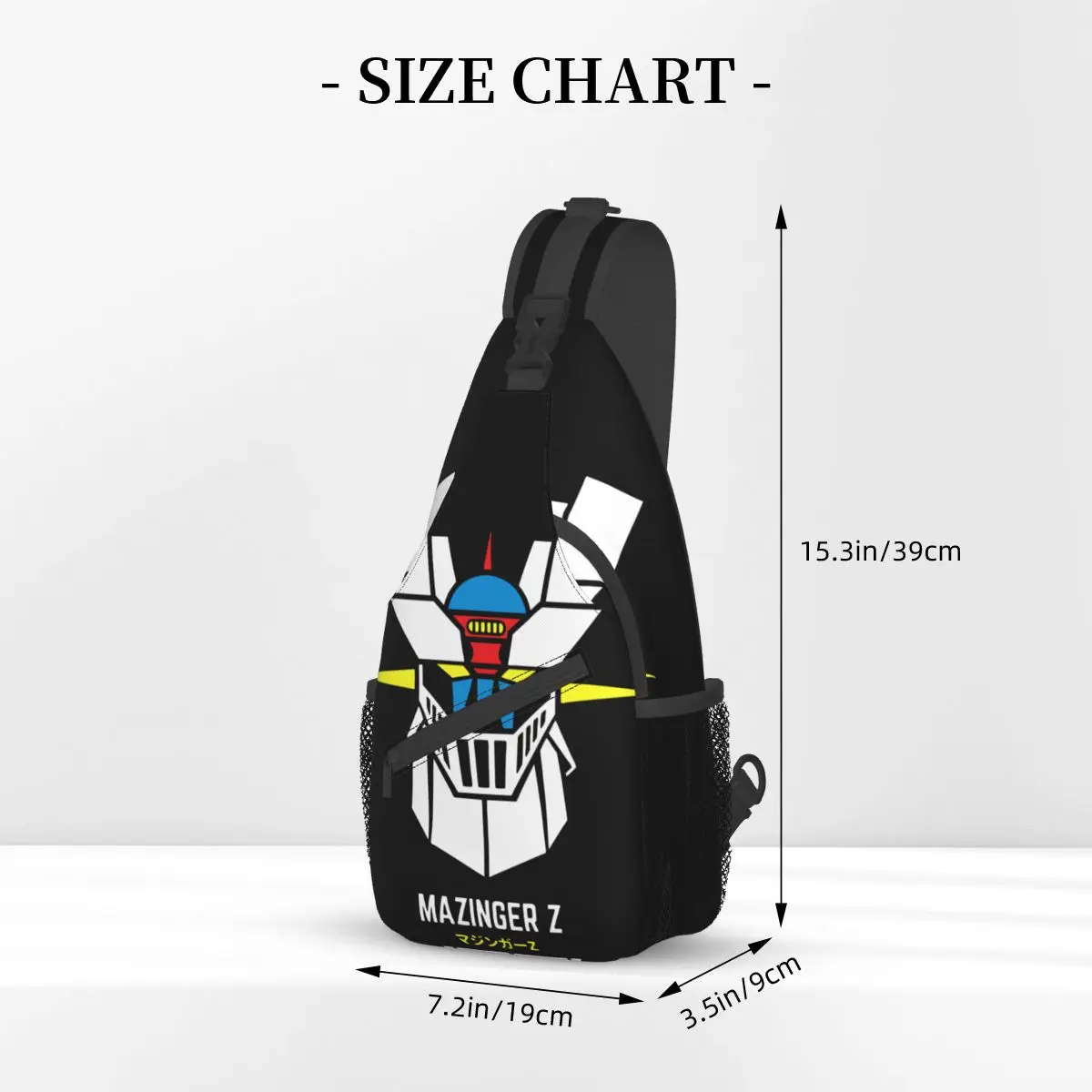 Actarus Mazinger Z Crossbody Sling Bag Cool Chest Bag Robot Grendizer Goldorak Shoulder Backpack Daypack Hiking Outdoor Camping