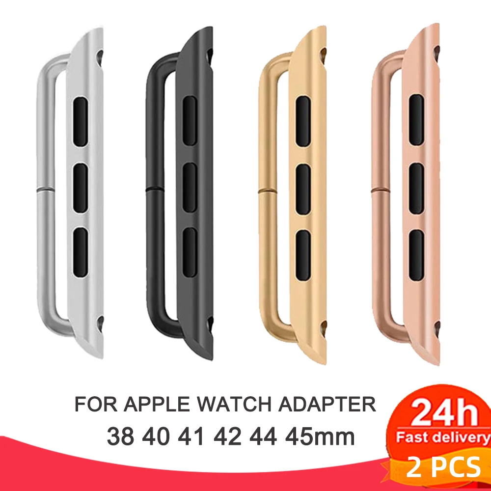 Adapter Connector For Apple Watch Adaptor 44mm 40mm 42mm 38mm 41mm 45mm Stainless Steel Clasp iWatch Series 8 7 6 5 4 3 SE