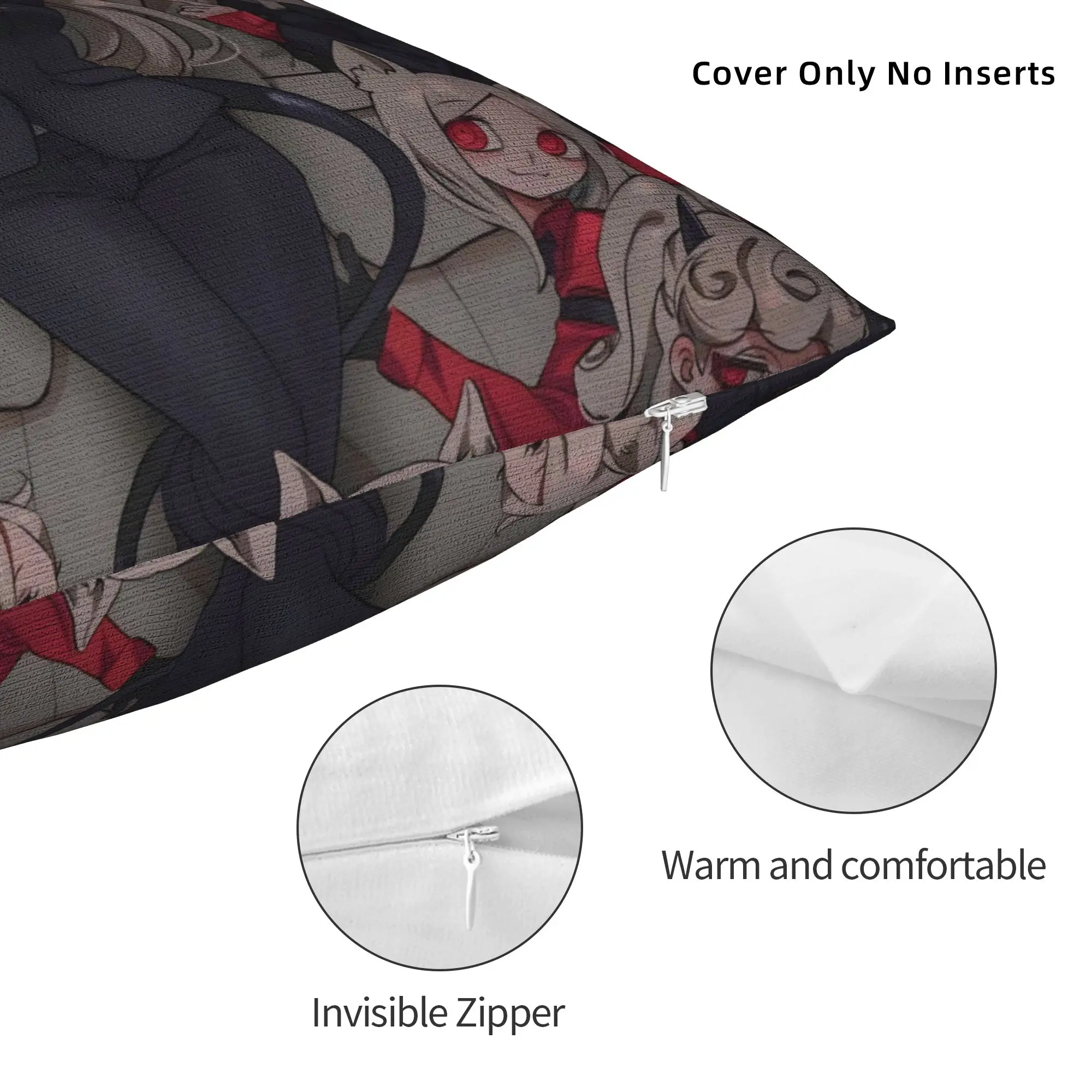 Helltakers Lucifers Cerberus Game Pillowcase Printing Fabric Cushion Cover Gift Anime Pillow Case Cover Bed Zipper