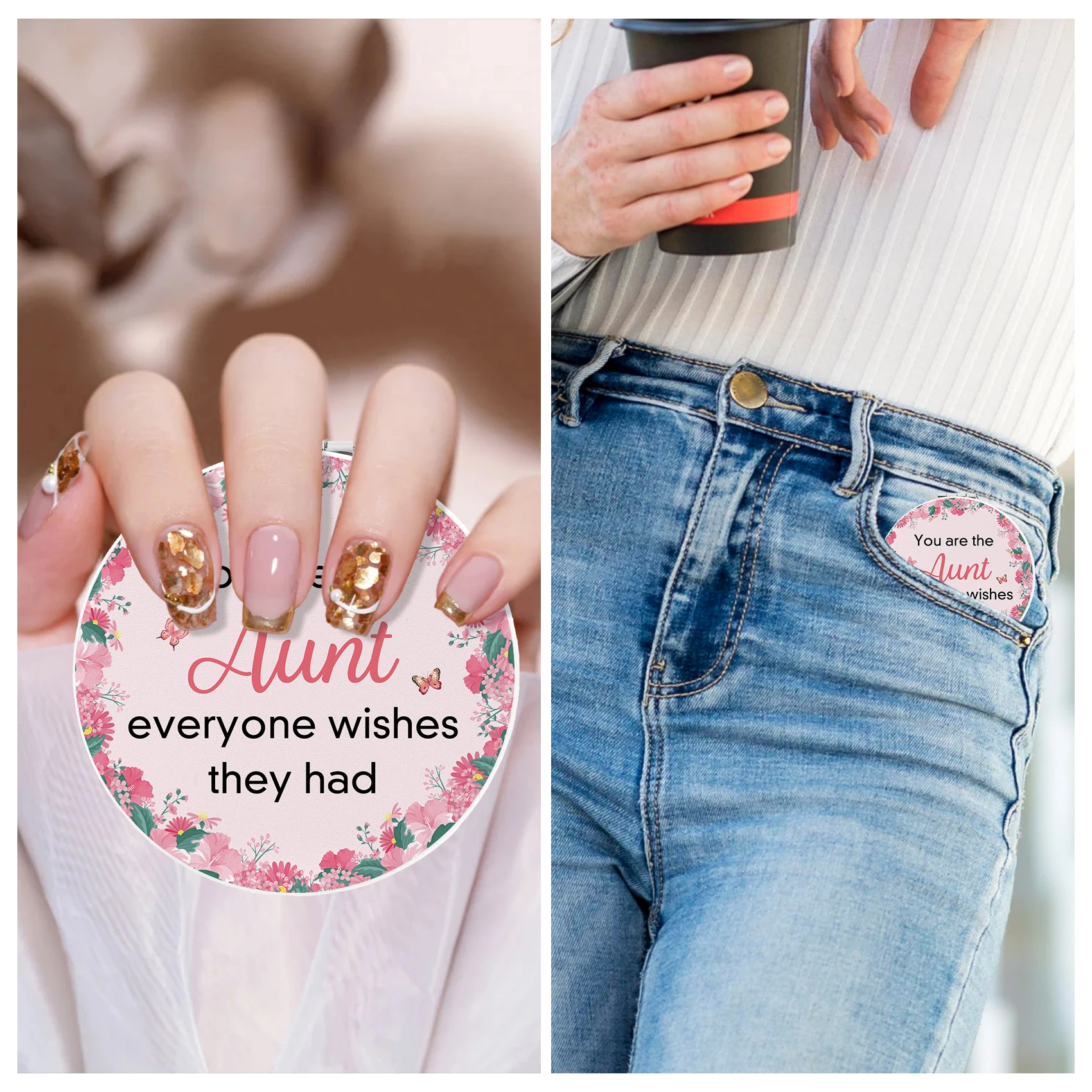 Cute Mini Pocket Makeup Mirror Cosmetic Compact Portable Mirrors Dual Sides Stainless Steel Cosmetic Makeup Mirrors