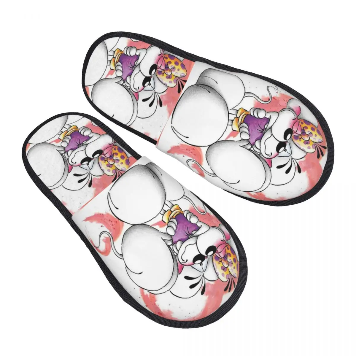 Winter Home Cotton Slippers Diddl Love Accessories Household Fur Slippers Slides Bedroom Cozy Anti Slip Slides