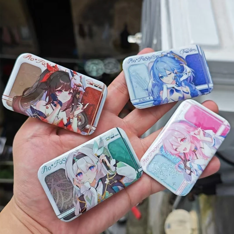 4Pcs/Set Game Cartoon Pins March 7th Sparkle Robin Firefly AR-26710 Badges Clothes Jewelry Collar Brooches