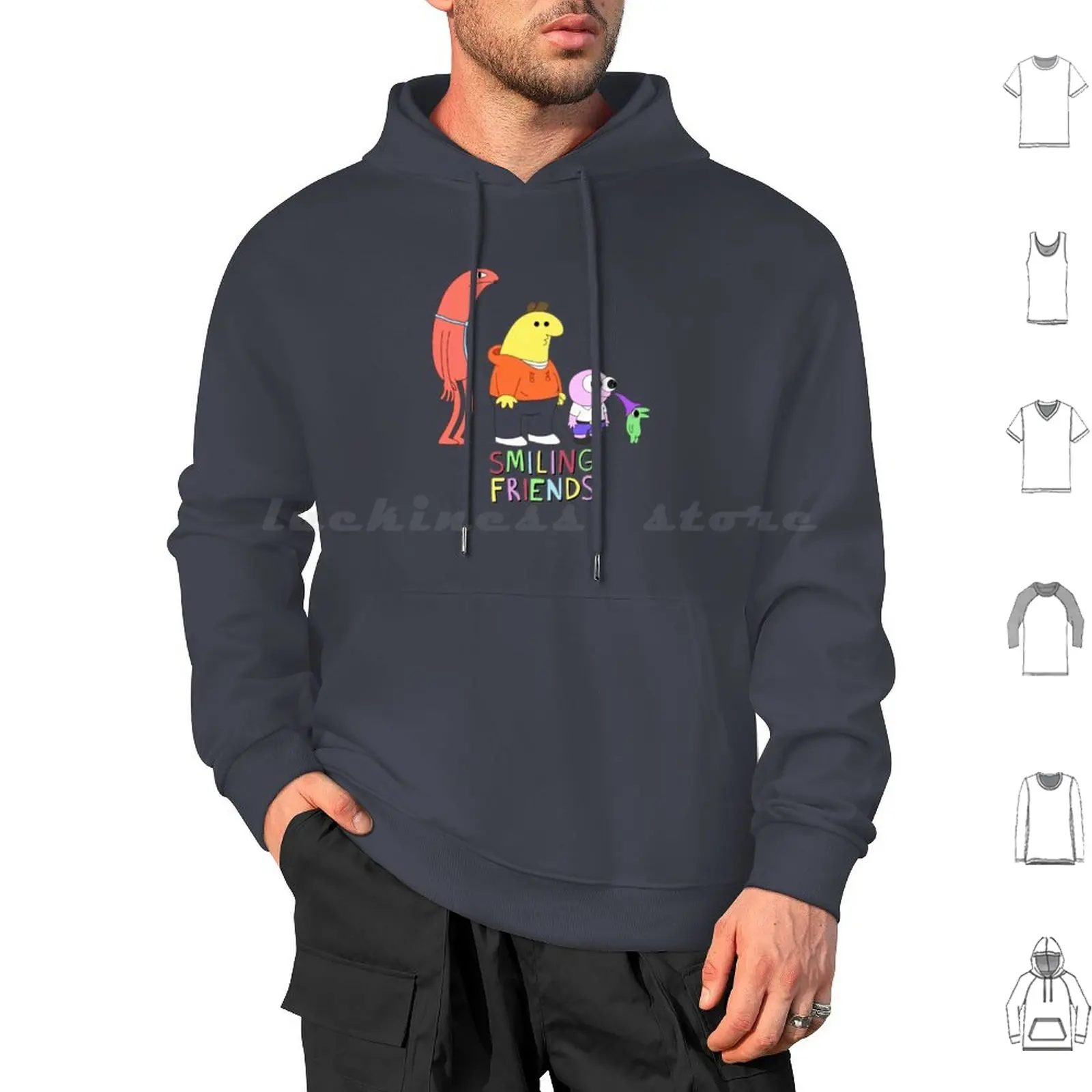 Best Selling-Smiling Friends All Smiling Friends Design Hoodie cotton Long Sleeve Pibby Pim Pebbles Psychicpebbles