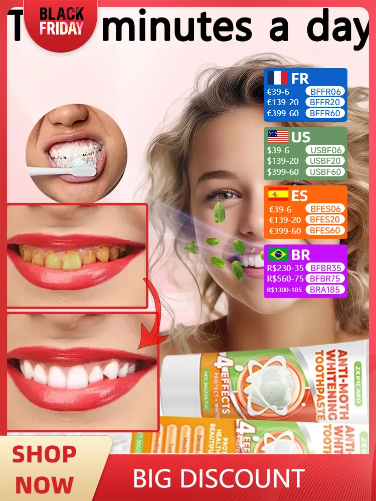 Teeth whitening anti-cavity tooth decay fresh bad breath repair tooth decay remove plaque toothache relieve periodontitis