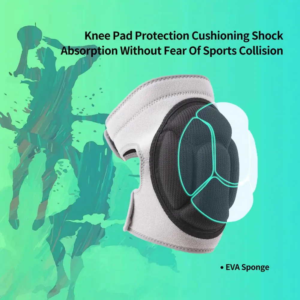 1Pc Knee Pad Comfortable Fit Breathable Anti-slip Knee Protection Vibration Damping Sports Protective Gear Knee Pad for Fitness