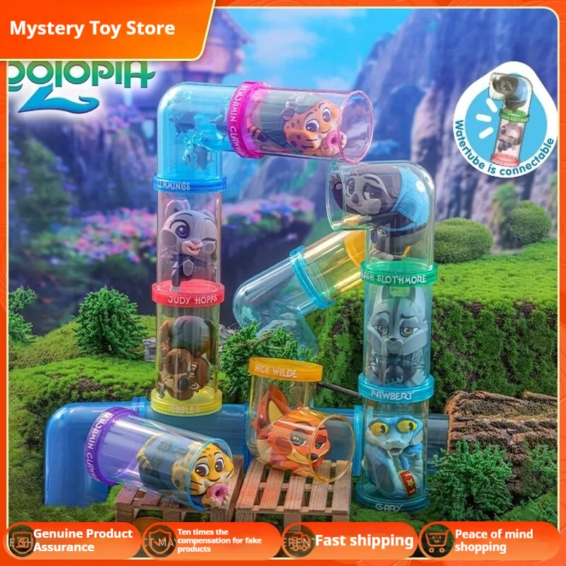 Novos hottoys zootopia 2 mini brinquedos nick judy relâmpago selo oficial cosbi caixa cega figuras colecionáveis na moda