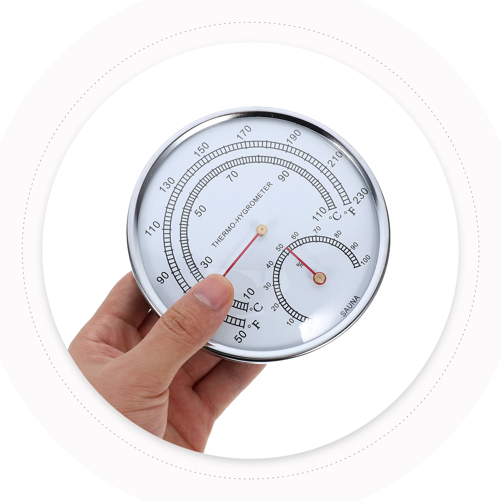

Big Screen Sauna Temperature Humidity Meter High Precision Large Display Room Thermometer Hygrometer Steam Accessories Home Use