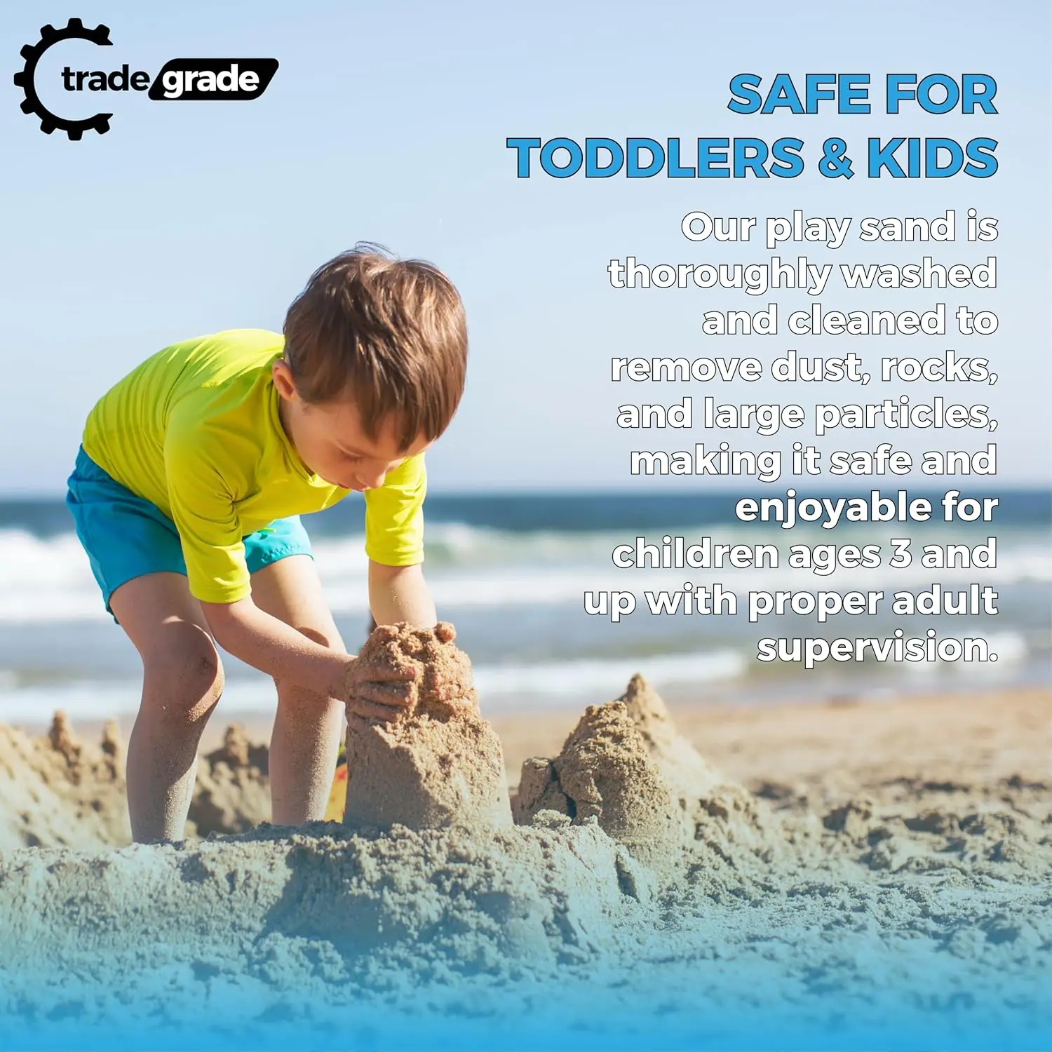 Premium Play Sand - Cubo de 30 lb |   Arena arenosa natural y no tóxica para niños |   Juego sensorial, terapia, mesas y diversión al aire libre |   Perf