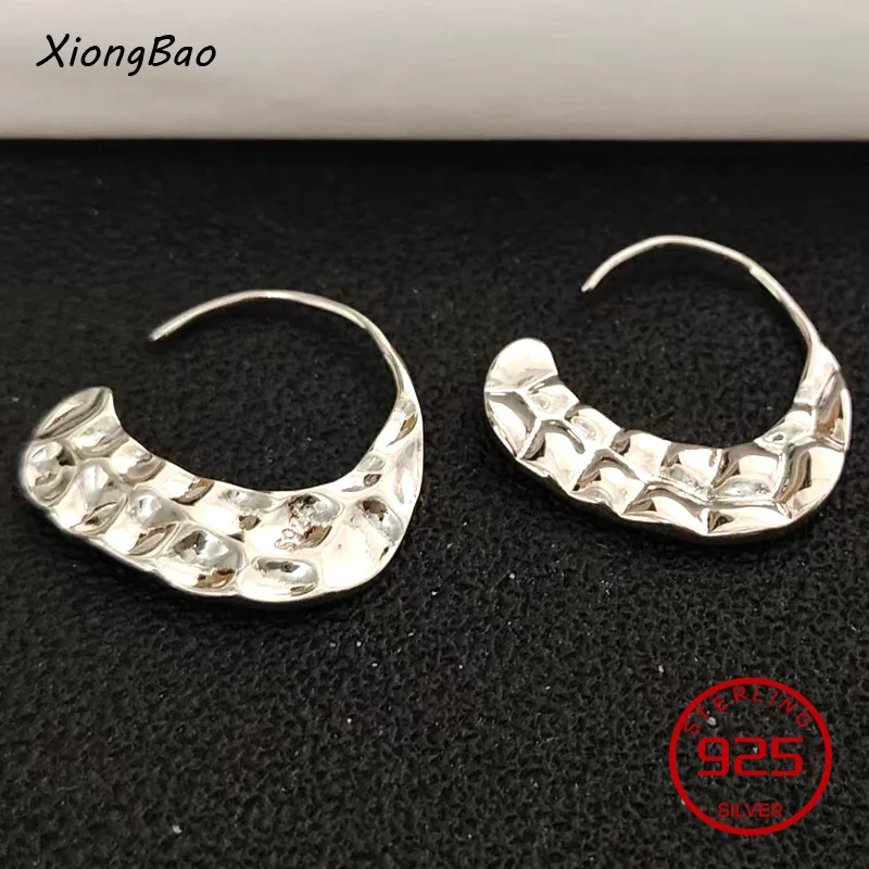 

Metal Circle Ear Accessory 2026Trend Women Fashion Stamp 925 Sterling Silver Jewelry Vintage Earrings Lozenge Shaped Earrings