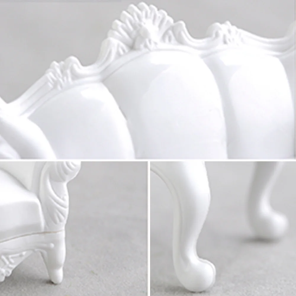 1:75 1:50 Miniaturowy zestaw sof Model w stylu europejskim z tworzywa ABS Zabawki do wnętrz do samodzielnego montażu modeli Akcesoria do krajobrazów/dioram