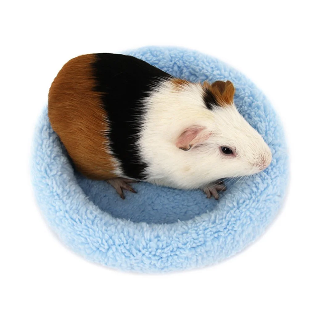 

Hamster Bed Round Warm Sleep Mat Pad for Hamster/Hedgehog/Squirrel/Mice/Rats and Other Small Animals - Size L(Blue)