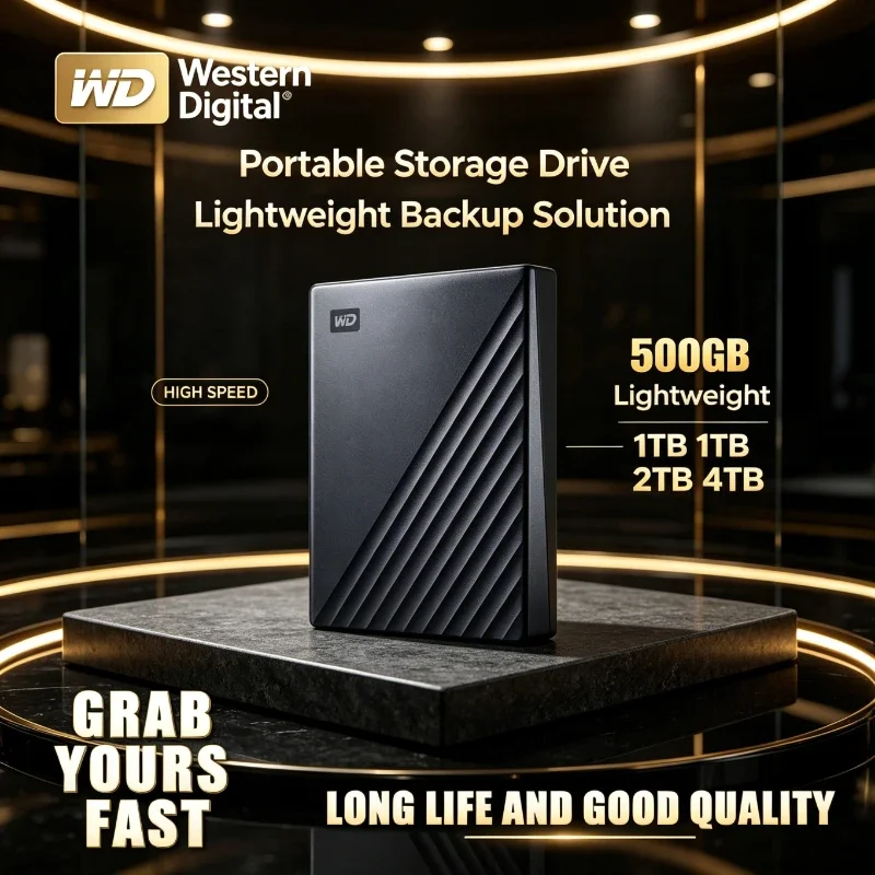 WD My Passport Ultra with USB-C External Portable Hard Drive for Easy Backup WD Metal Edition For PC laptop 500GB1TB 2TB 4TB