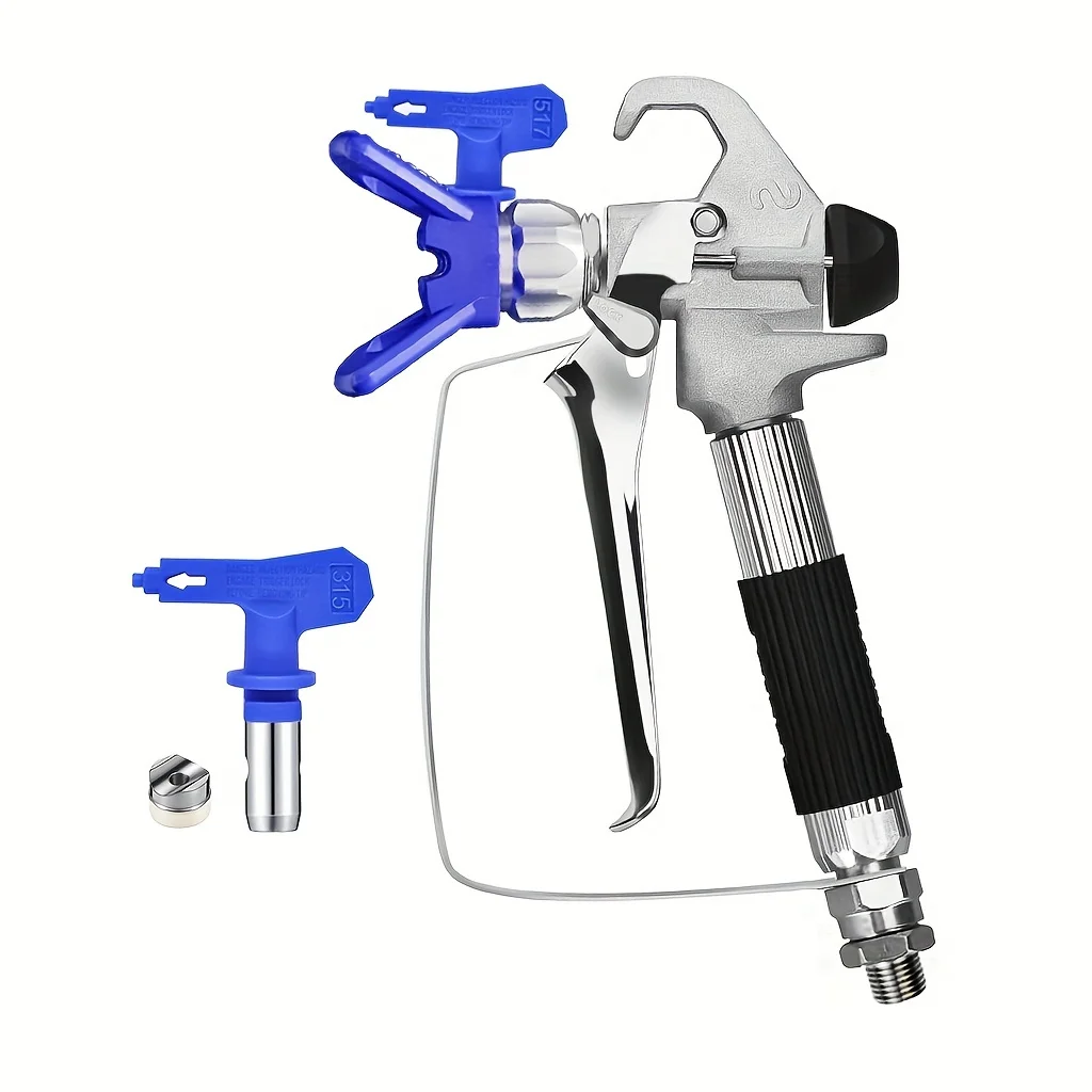 1 Set 3600PSI High-Pressure Airless Paint Spray Gun Kit for Precision Car & Wall Painting.