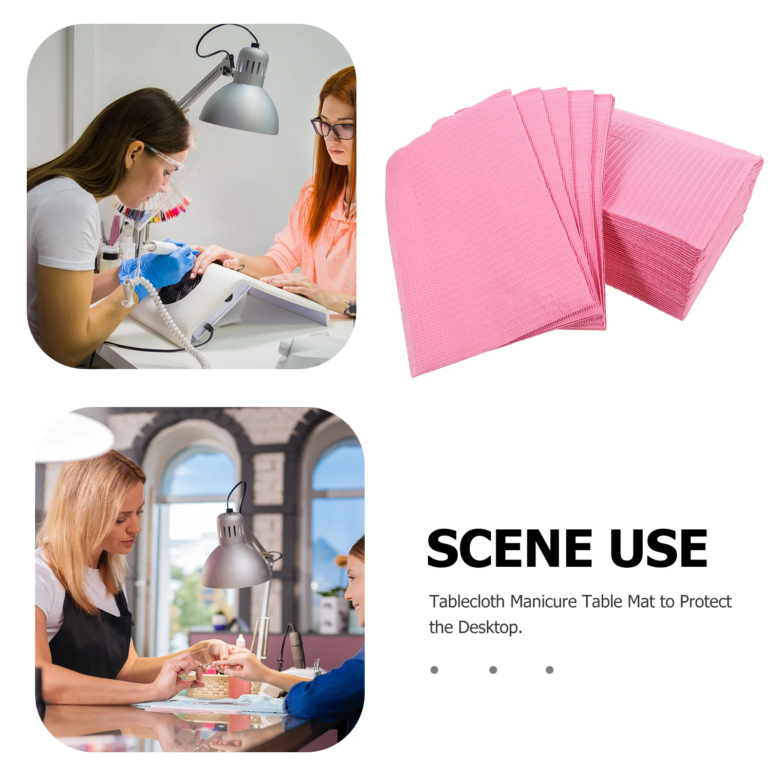 125 Uds almohadillas de limpieza cubiertas desechables para mesa de tatuaje para maquillaje Baberos para uñas suministros estera toalla versátil