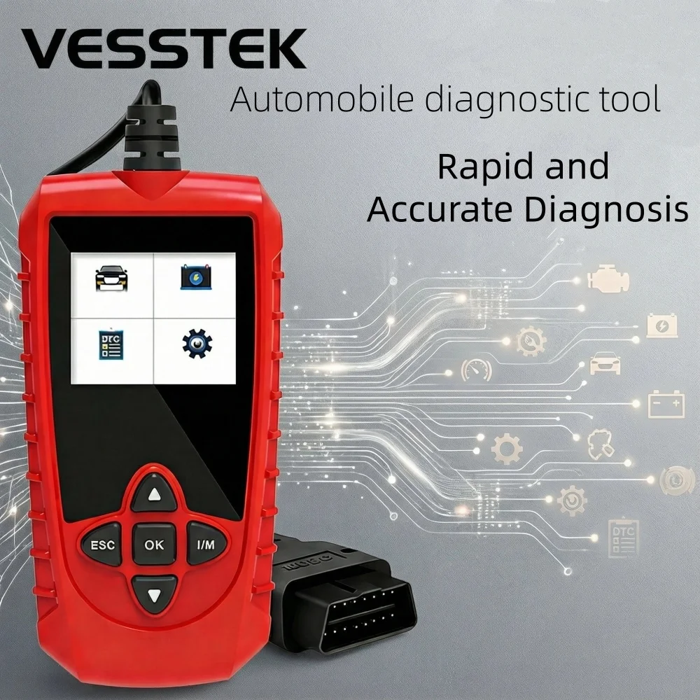 VESSTEK Car OBDII Scanner Reader Automotive Diagnostic Tool Detection Automotive Fault Detector V314 Onboard Code Reading Card