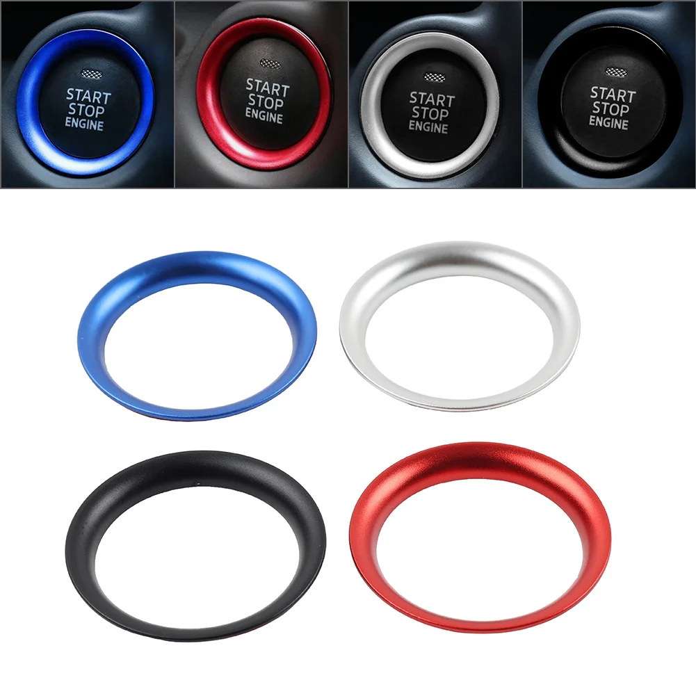 1pc Car Engine Start Push Button Ring CNC Red/Black/Blue/Silver Trim For Mazda 3 Axela 6 Atenza CX-5 For one key start stop ring