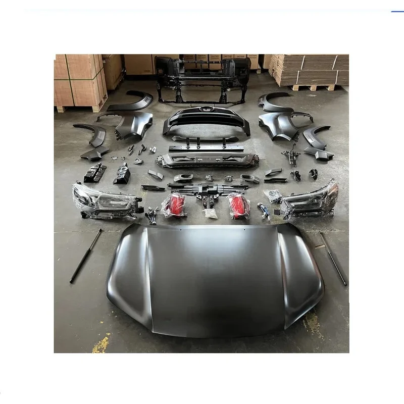 

Clrak AutomobilHigh Quality Car Body Kit for Hilux Vigo 2004-2012 Upgrade to 2021 ROCCO Model with Front Rear Bumper Asse